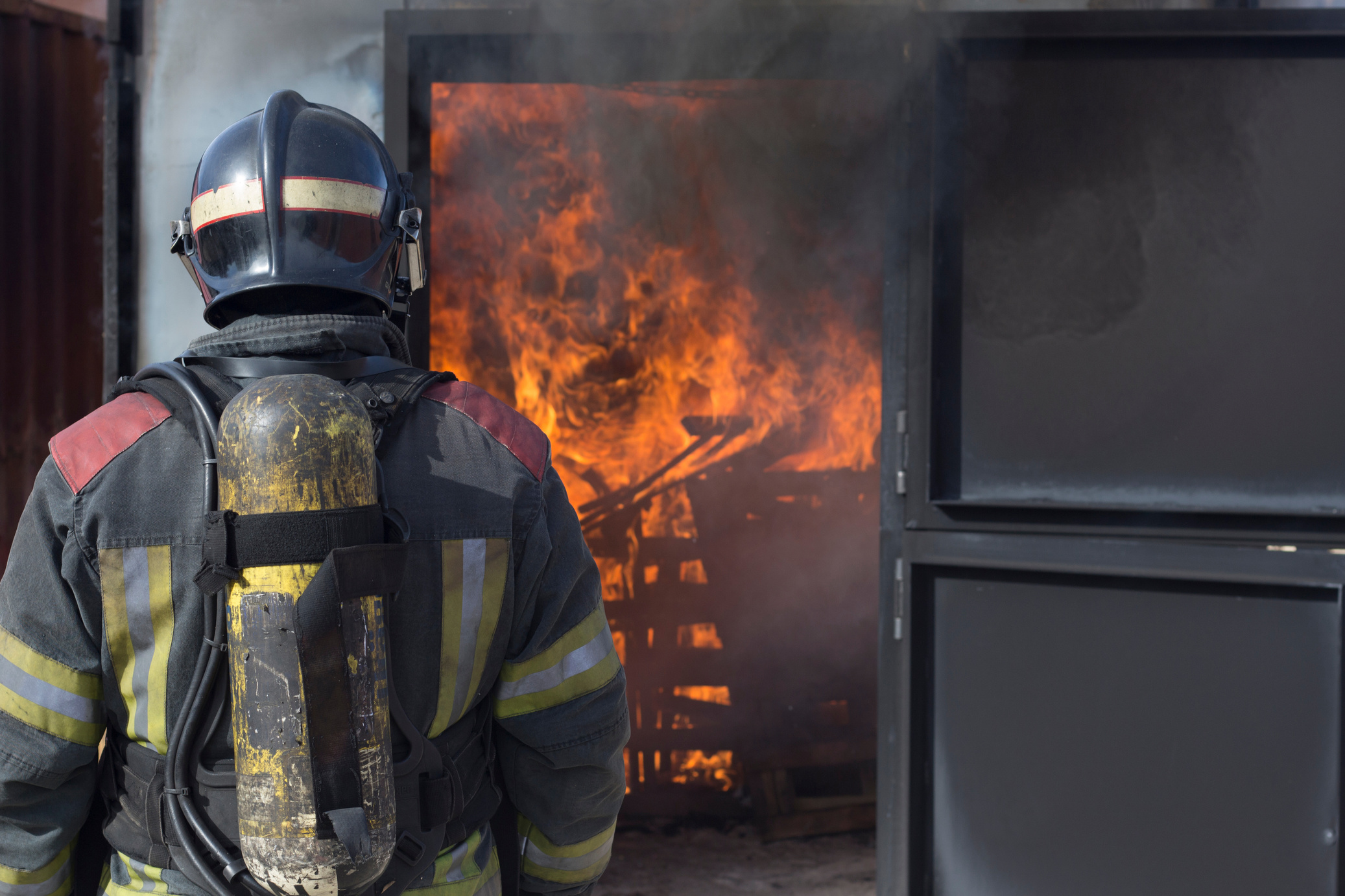 Fireman Fire Training Station Drill